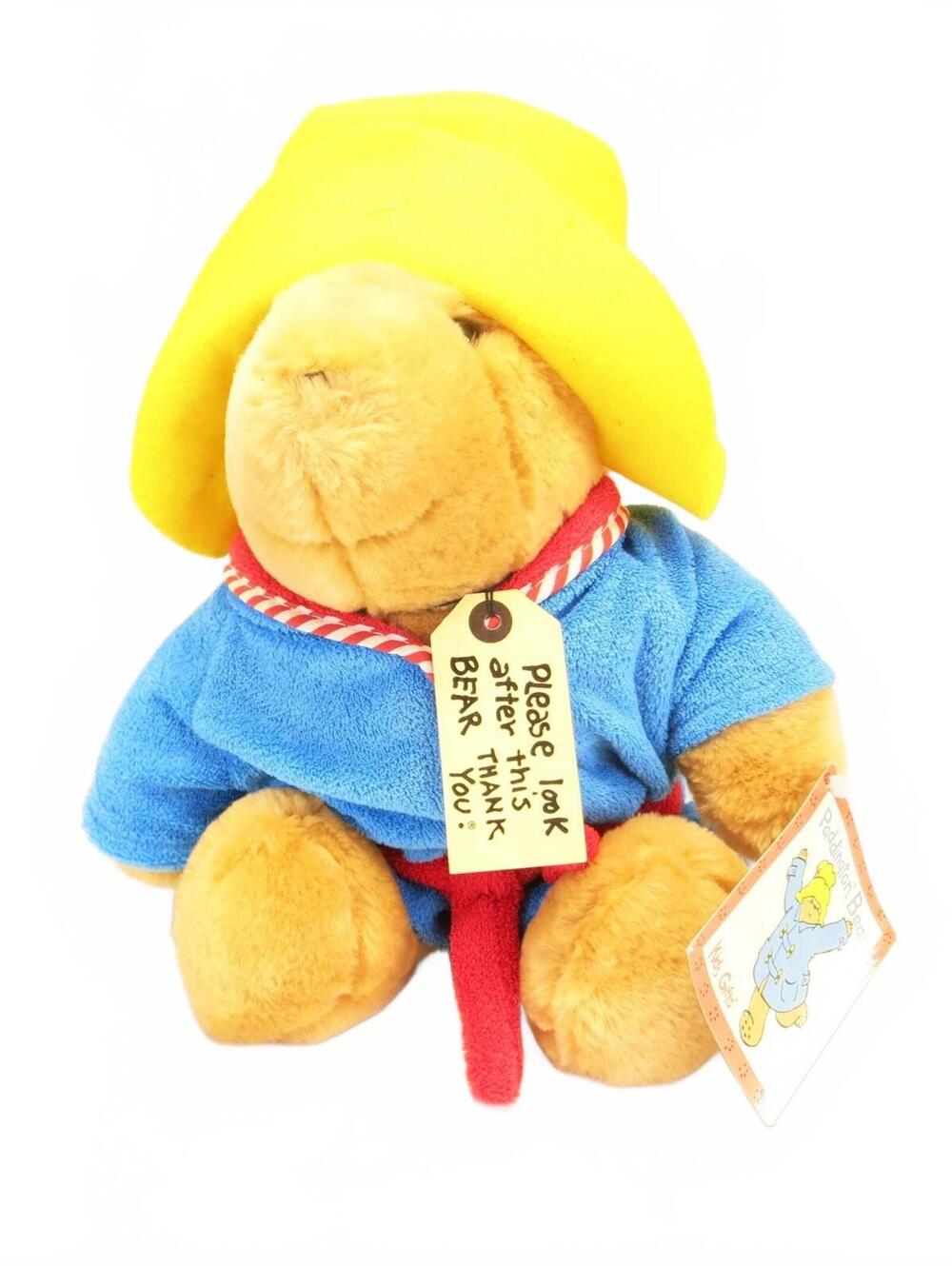 Vintage Sears Paddington Bear Terry Cloth Bath Robe 11" Plush Kids Stuff